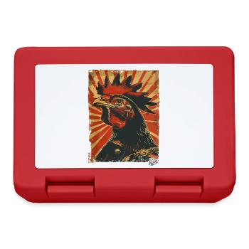 Propaganda Style: Patriotic, Proud Rooster - Lunchbox - red - Front