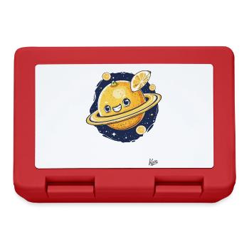 Planète orange et étoiles citron – Univers de - Boîte à goûter - rouge - Devant