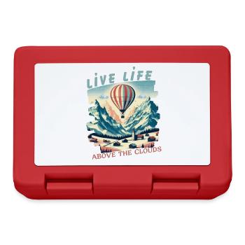 Live Life Above the Clouds - Hot Air Balloons Tee - Lunchbox - red - Front