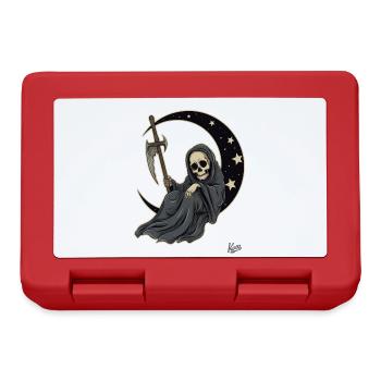 Little cute Grim Reaper sleeping on the moon - Lunchbox - red - Front