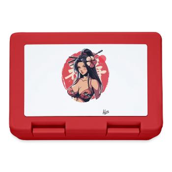 Sur la plage, une fille au Japon Okinawa - Boîte à goûter - rouge - Devant