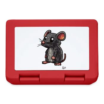 Drôle de souris rat - Boîte à goûter - rouge - Devant