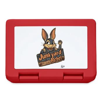 This rabbit is the junkyard rebel in town - Lunchbox - red - Front