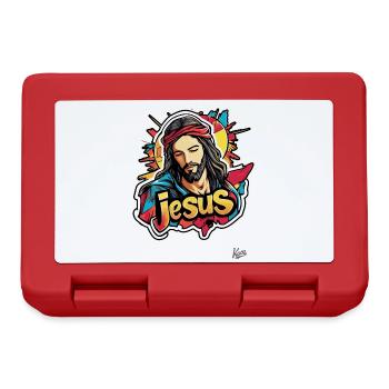 Heavenly Street Art with Graffiti Jesus - Lunchbox - red - Front