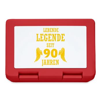 Légende vivante 90 ans 90e anniversaire drôle - Boîte à goûter - rouge - Devant