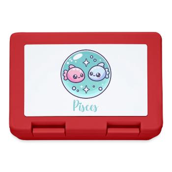 Süße Pisces Sternzeichen Astrologie Geschenk - Brotdose - Rot - Vorne