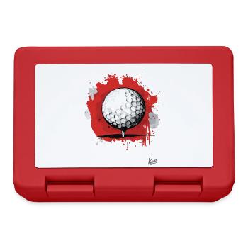 Golf Ball Golfing - Lunchbox - red - Front