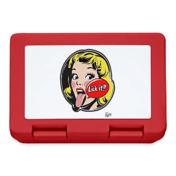 Dessin animé pop des années 1950 : Lick It - Boîte à goûter - rouge - Devant