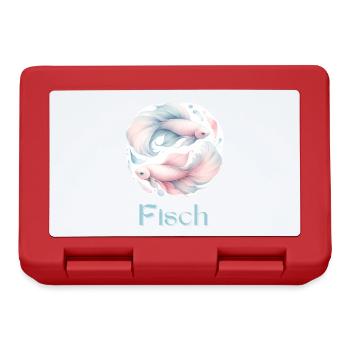 Elegantes Fische Sternzeichen Aquarell Geschenk - Brotdose - Rot - Vorne