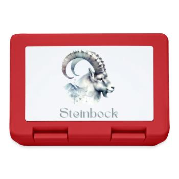 Elegantes Steinbock Sternzeichen Aquarell Geschenk - Brotdose - Rot - Vorne