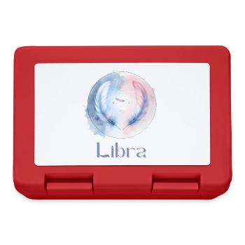 Elegant Libra Zodiac Watercolor Gift - Lunchbox - red - Front