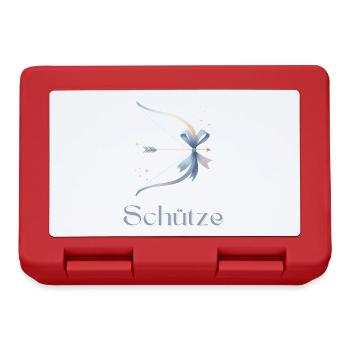 Elegantes Schütze Sternzeichen Aquarell Geschenk - Brotdose - Rot - Vorne