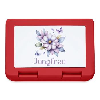 Elegantes Jungfrau Sternzeichen Aquarell Geschenk - Brotdose - Rot - Vorne