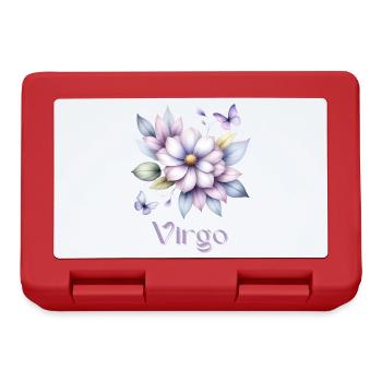 Elegant Virgo Zodiac Watercolor Gift - Lunchbox - red - Front