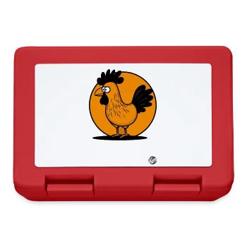 Rooster at the Chicken Farm - Country Life - Lunchbox - red - Front