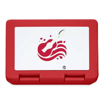 Music and food united: spoon guitar - Lunchbox - red - Front