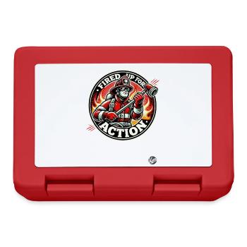 Ready for action, the firefighter - Lunchbox - red - Front