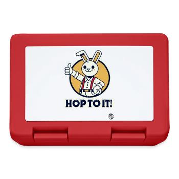 Daumen Hoch Hase - Los Geht’s! - Brotdose - Rot - Vorne