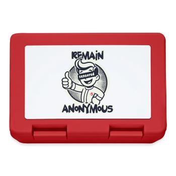 Daumen hoch für Anonymität Retro Cartoon Junge - Brotdose - Rot - Vorne