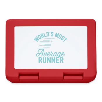 Worlds most average runner Funny jogging saying - Lunchbox - red - Front