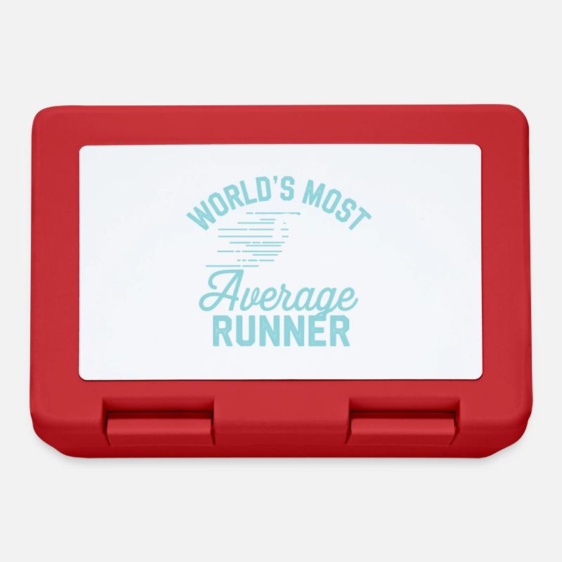 Coureur le plus moyen du monde Dicton de jogging amusant - Boîte à goûter - rouge