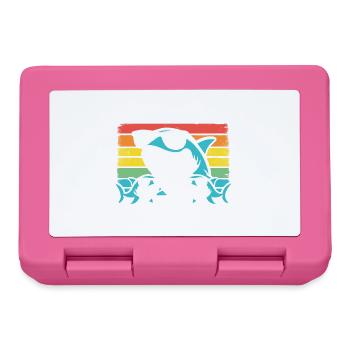 Proud Dad of two Jawsome Kids Family shark Pun - Lunchbox - pink - Front