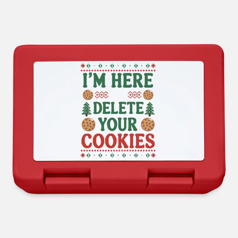 Ich bin hier, um Ihre Cookies zu löschen Weihnachtsprogramm - Brotdose - Rot