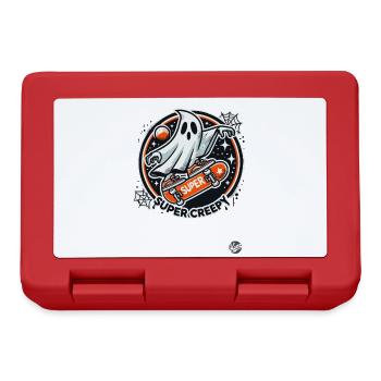 Scary ghost skateboarder on skateboard - Lunchbox - red - Front