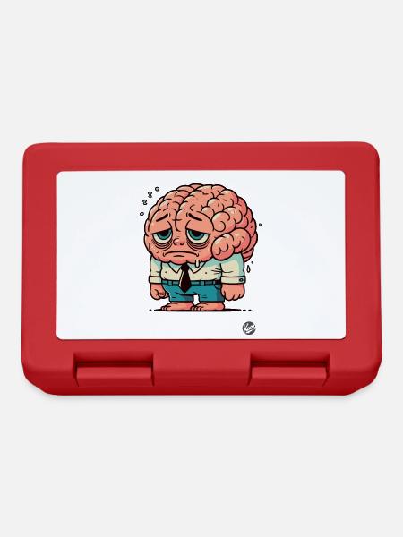 Homme au cerveau triste et intelligent - Boîte à goûter - rouge