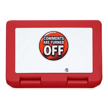 Kommentare deaktiviert, Roter Knopf - Brotdose - Rot - Vorne