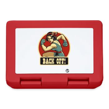 Strong retro woman and housewife: get out! - Lunchbox - red - Front