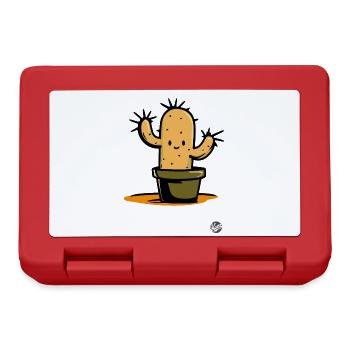 The Friendly Cactus Design - Lunchbox - red - Front