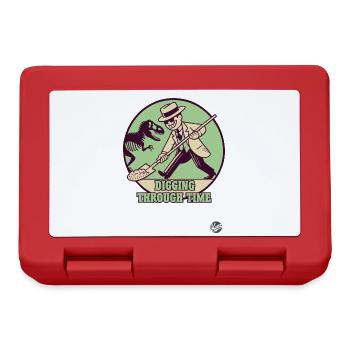 Vintage Retro Design: Archäologie Durch die Zeit - Brotdose - Rot - Vorne