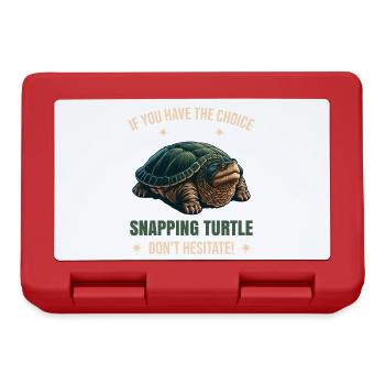 Alligator Snapping Turtle Saying | Funny - Lunchbox - red - Front