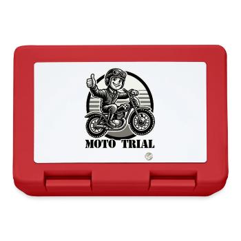 Old School Retro Motocross Moto Trial - Brotdose - Rot - Vorne