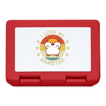 I Love My Hamster | Funny Hamster Saying | - Lunchbox - red - Front