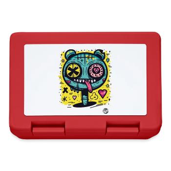 Super cool graffiti monster creature with hearts - Lunchbox - red - Front