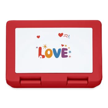 Inklusion ist meine Liebe Sprachlehrerin - Brotdose - Rot - Vorne