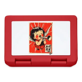 Cute Little Angel with Trumpet - Lunchbox - red - Front