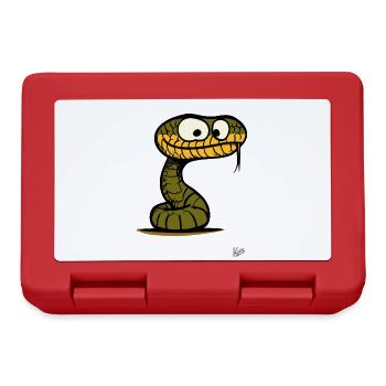 Stupid looking funny snake - Lunchbox - red - Front