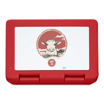 Abstract cow with milk - Lunchbox - red - Front