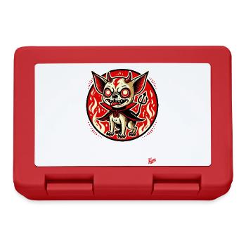 Petit chien Satan de l’enfer - Boîte à goûter - rouge - Devant