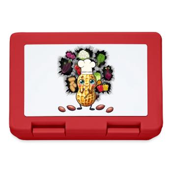 Cacahuètes Cuisiniers Cuisiniers Cuisiniers Légumes Végétarien - Boîte à goûter - rouge - Devant