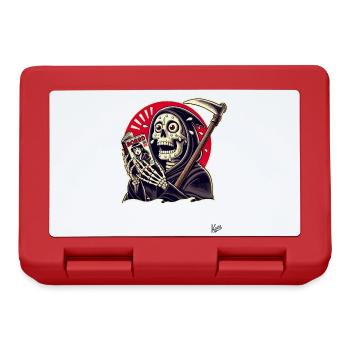 Grim Reaper reading Japanese comics - Lunchbox - red - Front