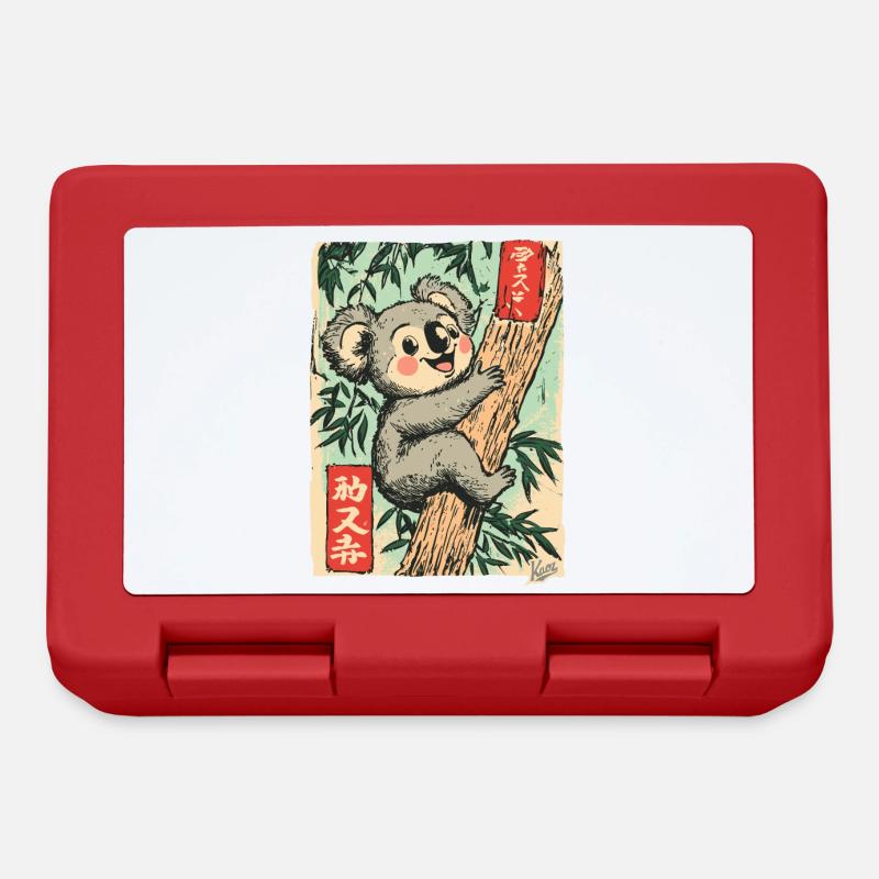 Retro Japanese Postcard with Koala - Lunchbox - red