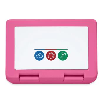 Let's Settle This Like Adults Rock Paper Scissors - Lunchbox - pink - Front