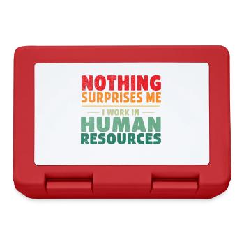 Nothing surprises me I'm working in HR Human Resou - Lunchbox - red - Front