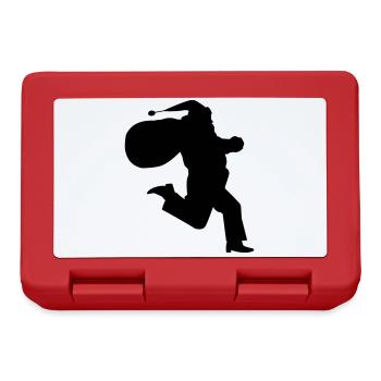 Running Santa Claus Geschenk - Brotdose - Rot - Vorne