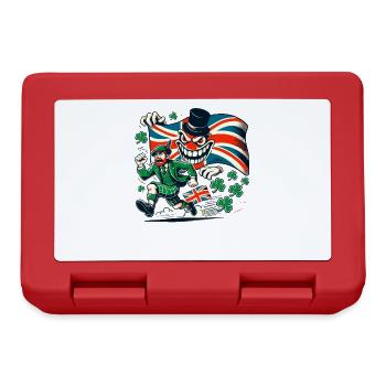Irish man running away from the England monster - Lunchbox - red - Front