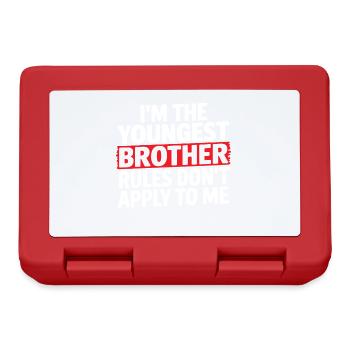Je suis le plus jeune frère, les règles ne s’appliquent pas à moi - Boîte à goûter - rouge - Devant